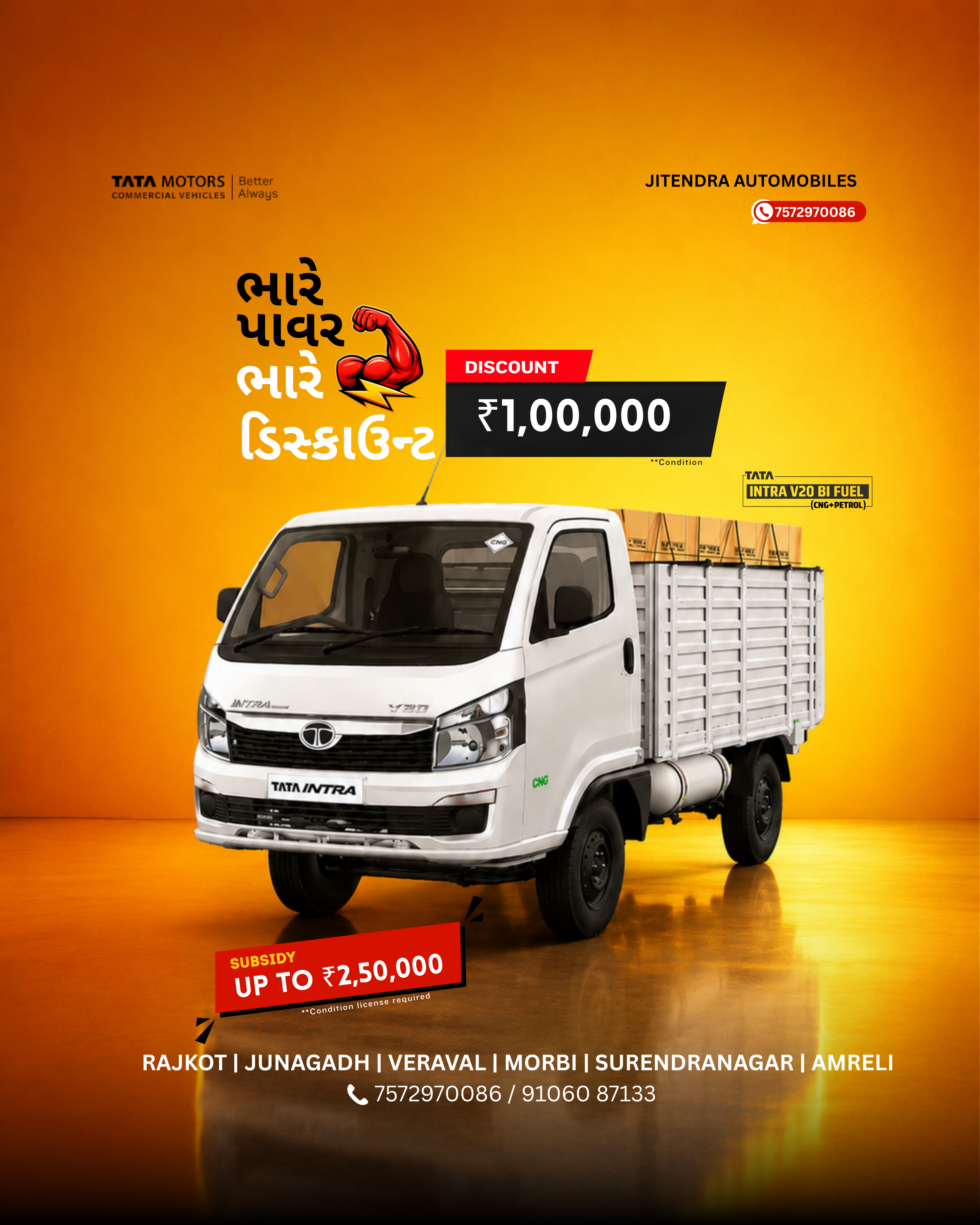 Tata Intra V20 Bi-Fuel discount campaign